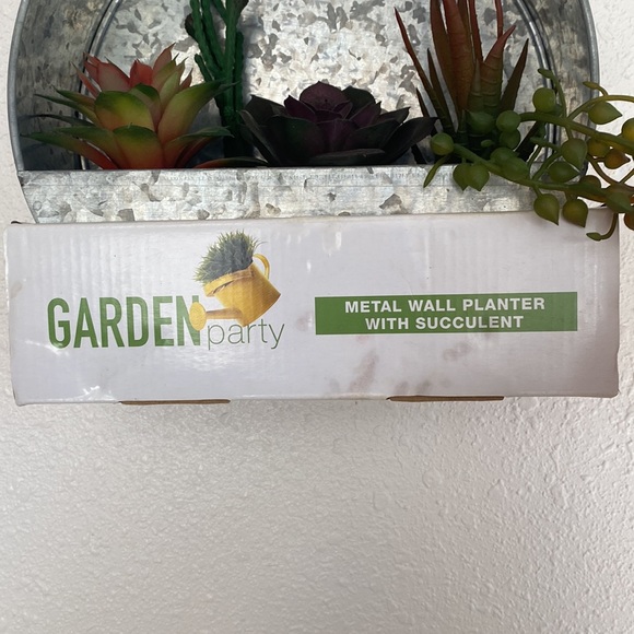 Garden Party Metal Wall Planter w/Succulent - Picture 6 of 12